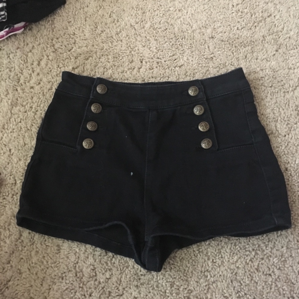 Black high waisted shorts